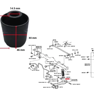 BUJE TENSOR INFERIOR TRASERO SW4 96/2003 TAIL *LLEVA 4*