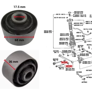 BUJE  EJE TRASERO RAV 2001-2005  LLEVA 2