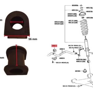 BUJE ESTABILIZADORA HILUX 2005- / SW4 2005- CENTRAL IMP
