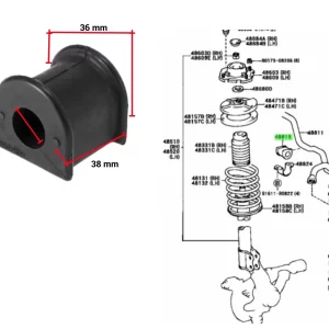 BUJE ESTABILIZADORA SW4 98/03 - LAND CRUISER PRADO TRASERO * C