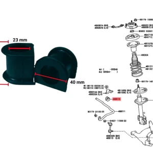 BUJE ESTABILIZADORA HILUX 4X2 92/2001 JAPON ( LLEVA 2)