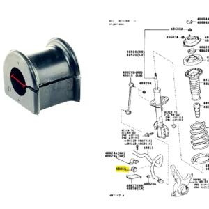 BUJE ESTABILIZADORA RAV 4 2002-05 22MM INTERIOR * CHASIS * TAIL.