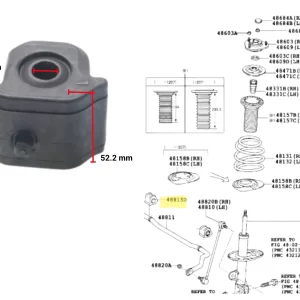 BUJE ESTABILIZADORA RAV 4 2011-2018 LH *LLEVA 1* TAIL.