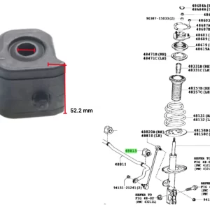 BUJE ESTABILIZADORA RAV 4 2011-2018 RH *LLEVA 1* TAIL.