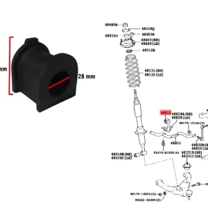 BUJE ESTABILIZADORA DELANTERO  LAND CRUISER PRADO *RBI* TAIL.