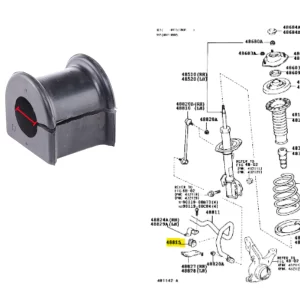BUJE ESTABILIZADORA RAV 4 2002-05 22MM INTERIOR * CHASIS *