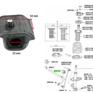 BUJE ESTABILIZADORA RAV 4 2005-2010 LH *LLEVA 1*