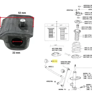 BUJE ESTABILIZADORA RAV 4 2005-2010 RH *LLEVA 1*