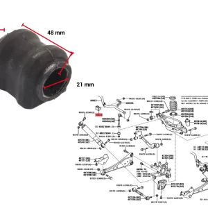 BUJE ESTABILIZADORA TRASERO RAV4 2006-12 ORIG