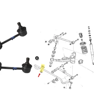 BIELETA ESTABILIZADORA TRASERO RAV 01/05 TODAS RH JAPON