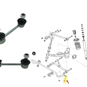 BIELETA ESTABILIZADORA TRASERO RAV 01/05 TODAS LH TOYAKO