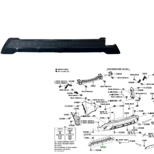 SPOILER PARAGOLPE  TRASERO  COROLLA CROSS *VERSION GR*