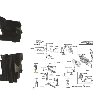 ALETA INFERIOR FRENTE INTERIOR RH YARIS 5 PUERTAS 2016-