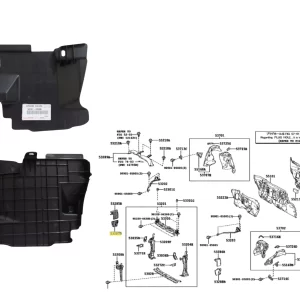 ALETA INFERIOR FRENTE INTERIOR RH YARIS 5 PUERTAS 2018-