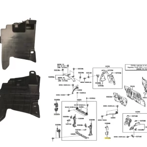 ALETA INFERIOR FRENTE INTERIOR LH YARIS 5 PUERTAS 2016-