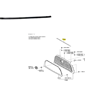BURLETE GRILLA FRENTE COROLLA CROSS 2021-