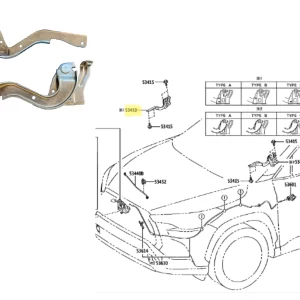 BISAGRA CAPOT COROLLA CROSS 2021- RH