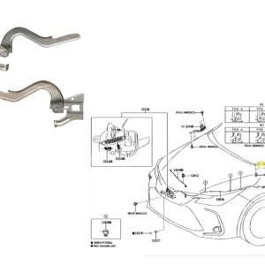 BISAGRA CAPOT COROLLA CROSS 2021- LH