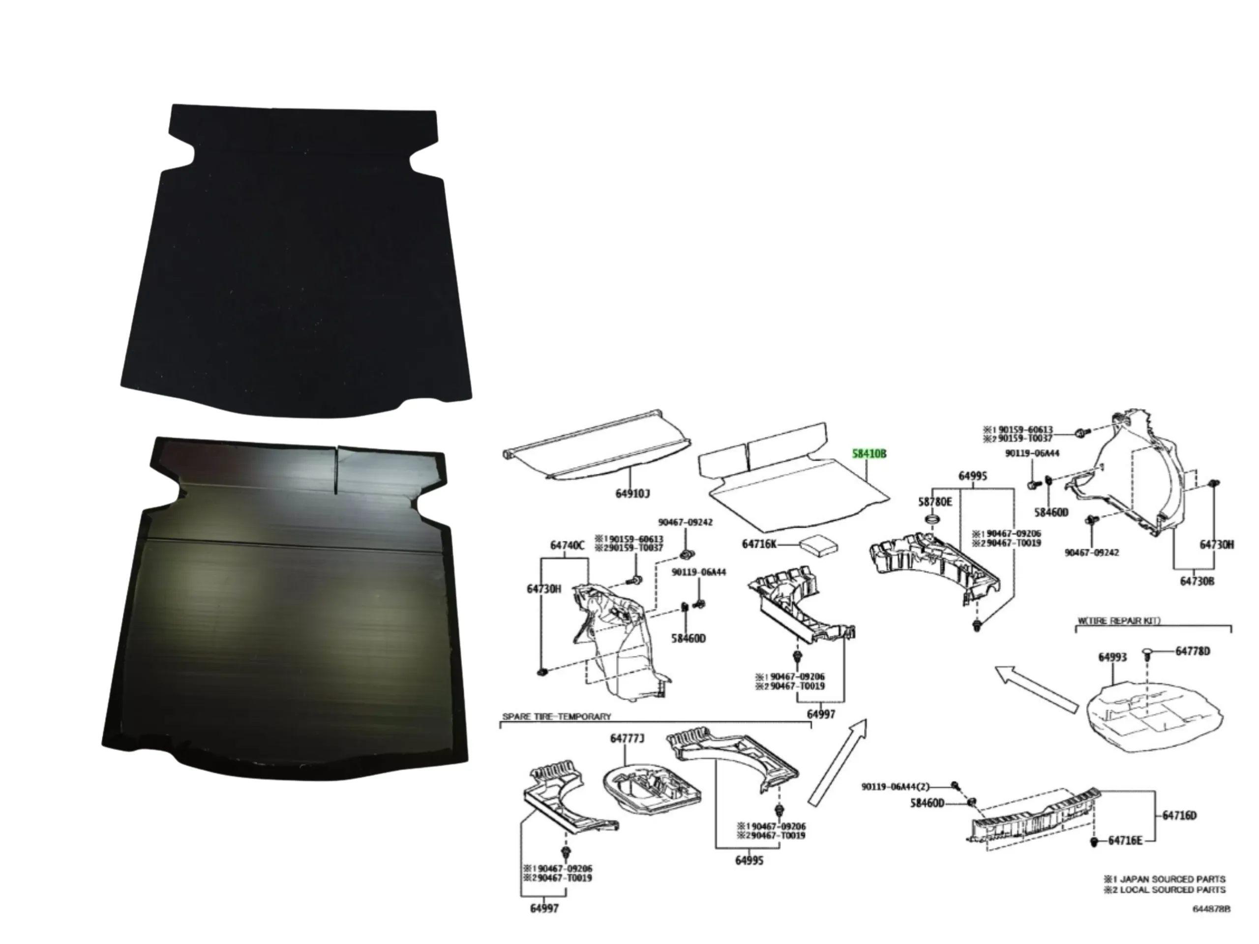 ALFOMBRA BAUL COROLLA CROSS 2021- ORIG