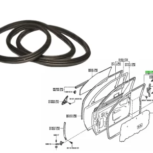 BURLETE PUERTA HILUX 92/04 CAB.SIMPLE RH TAIWAN (VA EN LA PUERTA)