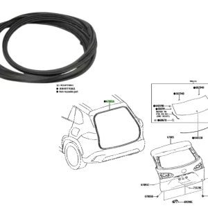 BURLETE PORTON TRASERO COROLLA CROSS 2021-