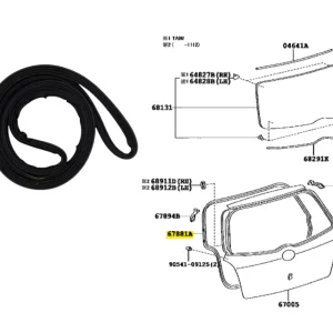 BURLETE PORTON TRASERO ETIOS 2013- ORIGINAL