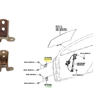 BISAGRA PUERTA DELANTERA  LH COROLLA CROSS SUPERIOR ORIG