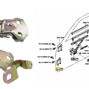 BISAGRA PUERTA DELANTERA  HILUX 92/2015 / ETIOS RH INFERIOR TWN
