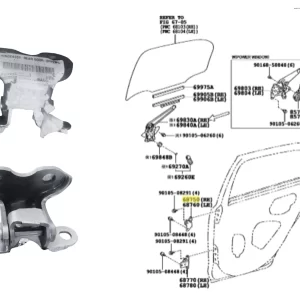 BISAGRA PUERTA TRASERA RH ETIOS 2013- SUPERIOR ORIG