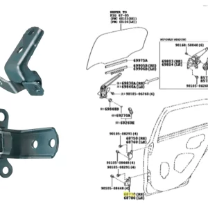 BISAGRA PUERTA TRASERA RH ETIOS 2013- INFERIOR ORIG