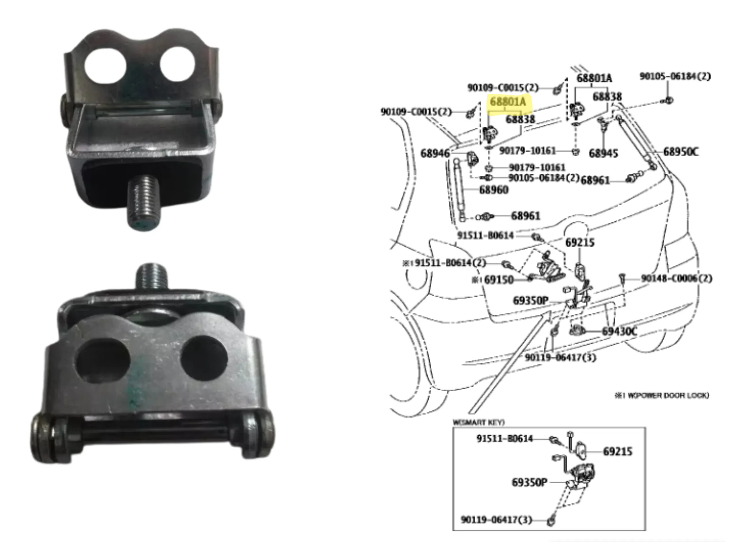 BISAGRA PORTON TRASERO ETIOS 2013- *LLEVA 2*