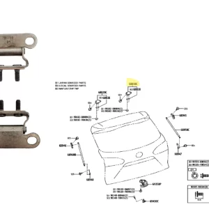 BISAGRA PORTON TRASERO COROLLA CROSS 2021- LH/RH