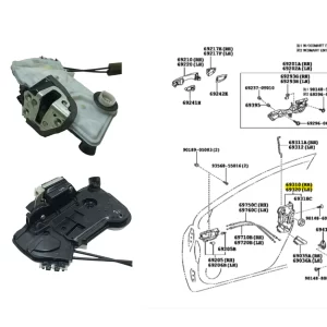 CERRADURA PUERTA DELANTERA RH COROLLA 2014- / HILUX 2016- / SW4 2016- / YARIS 2018-
