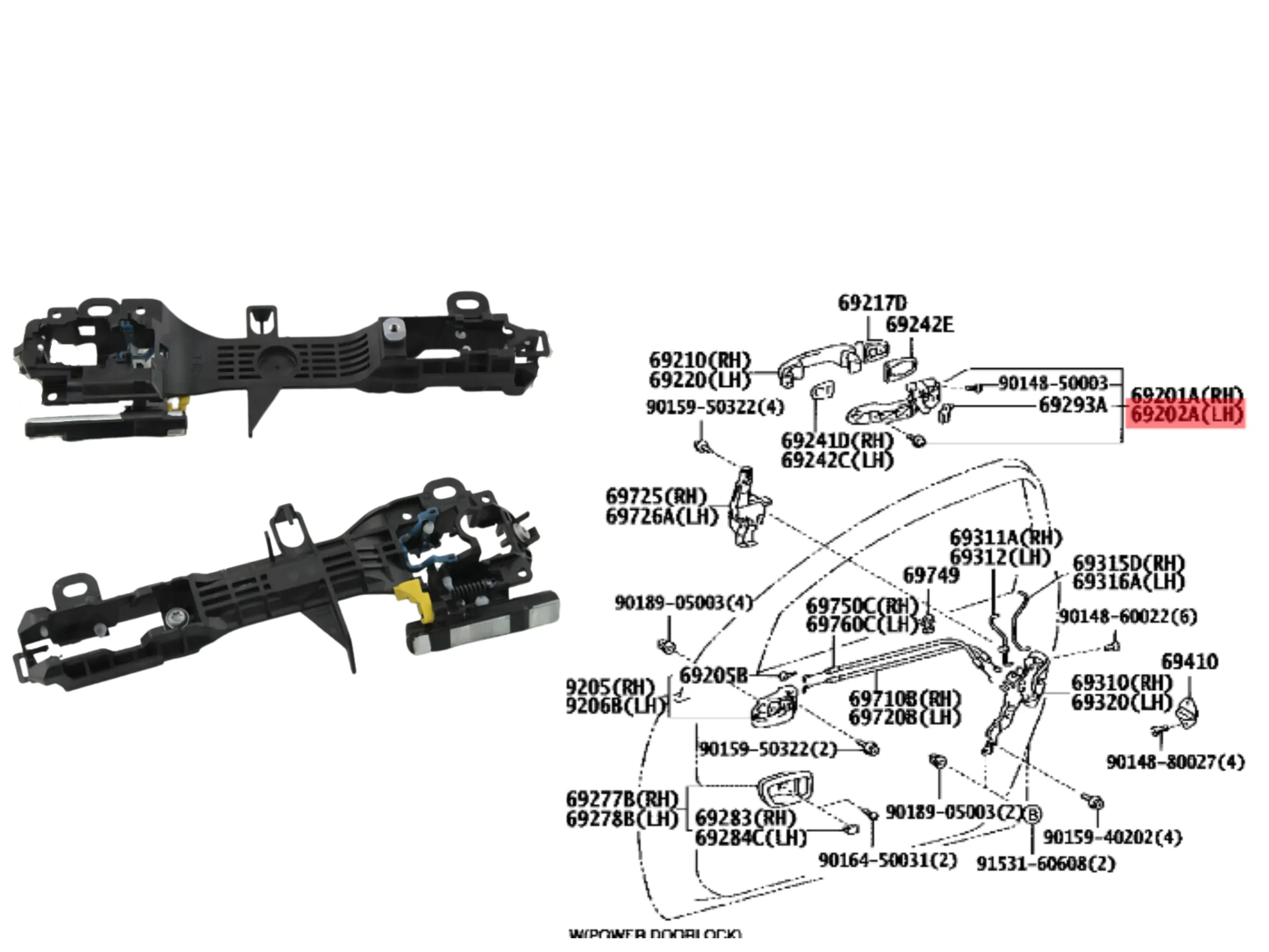 BASTIDOR MANIJA DELANTERO LH RAV 2013-