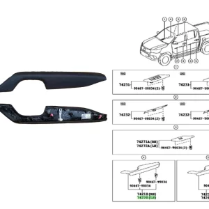 APOYABRASOS DELANTERO  HILUX 2016- BASE* LH