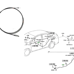 CABLE APERTURA TANQUE NAFTA YARIS 4 PUERTAS 2018- IMP