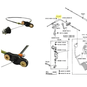 CABLE ACELERADOR HILUX 02/04 5L 3.0 ASPIRADA *VER CON MUESTRA* TWN