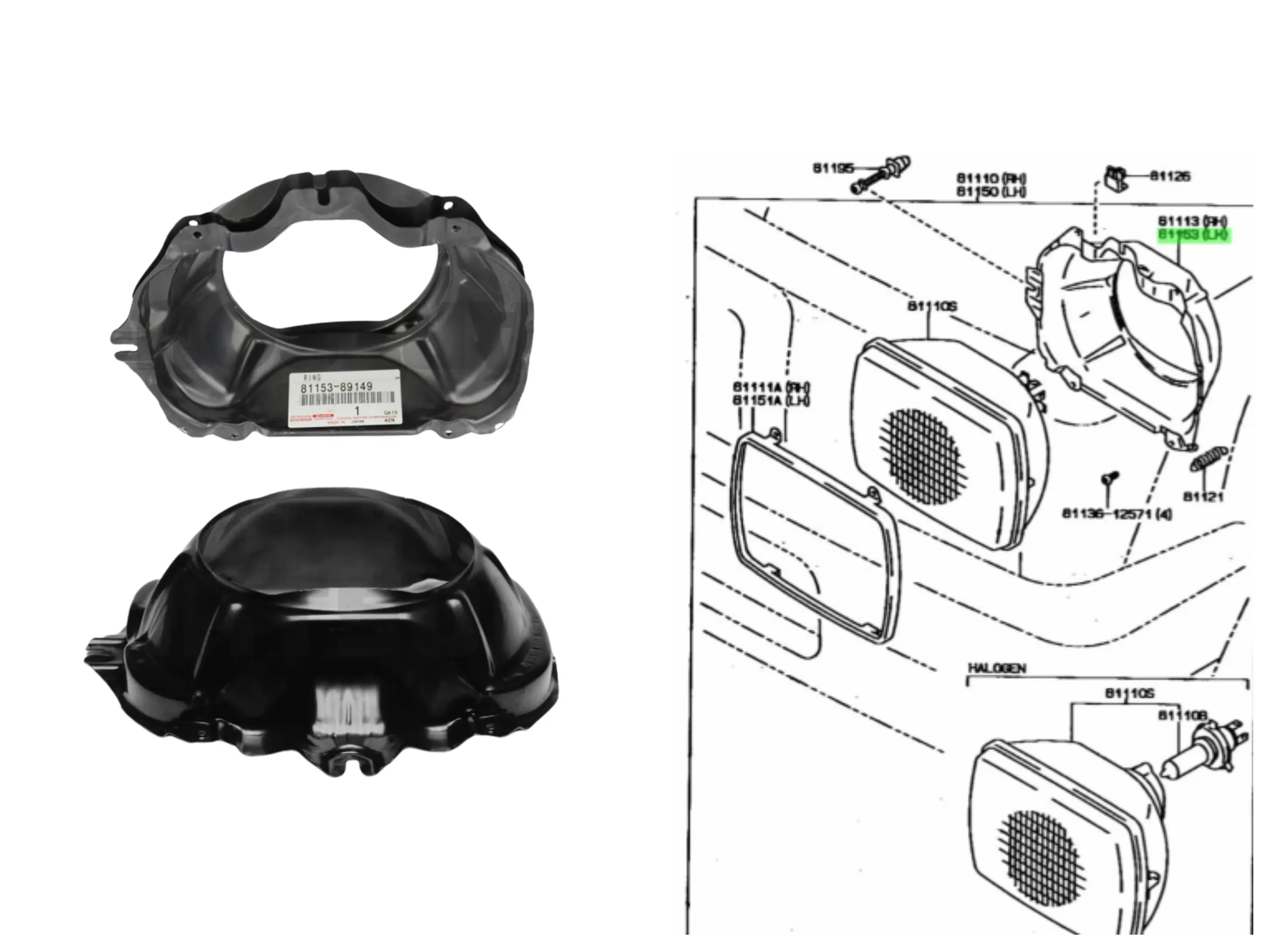 BASE OPTICA HILUX 94-2001 LH
