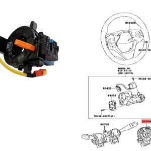 CABLE ESPIRALADO ETIOS 2018- / YARIS 2016- C/ SENSOR CONTROL ESTAB ORIG