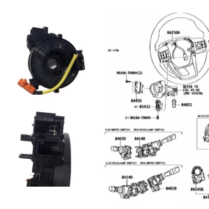 CABLE ESPIRALADO HILUX 2016- / COROLLA 2014- *MOD C/COMANDOS* IMP
