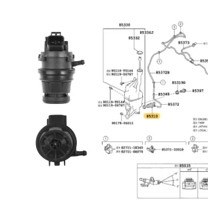 BOMBA LAVAPARABRISA COROLLA 2017- / RAV 2005-12 / PRIUS IMP