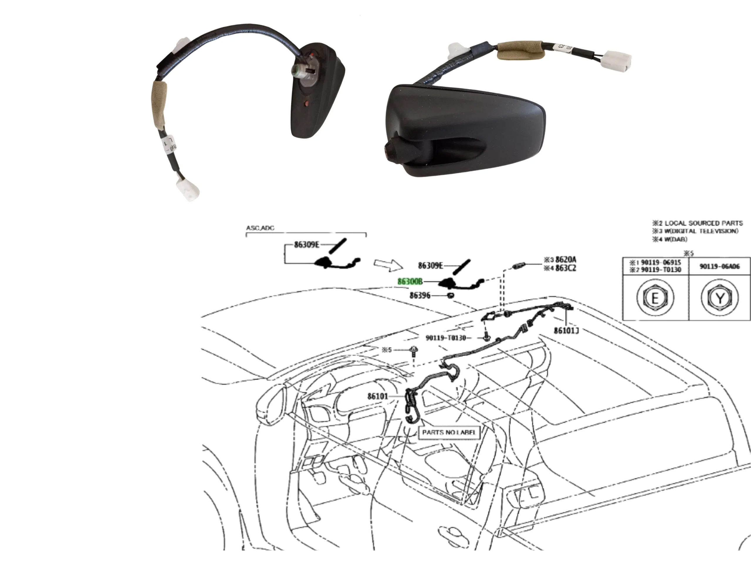 BASE ANTENA HILUX 2016-