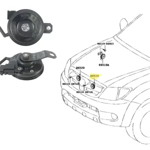 BOCINA HILUX 2005-16 / SW4 2005-16 *TONO ALTO*