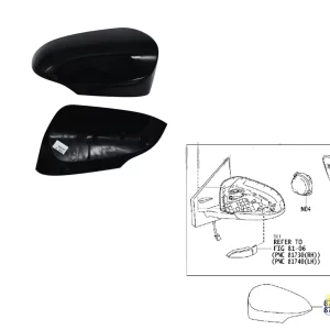 CARCAZA ESPEJO YARIS 4 PUERTAS 2018-/ 5 PUERTAS TODOS 2022- P/MOD.C/LUZ RH