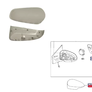 CARCAZA ESPEJO YARIS 2016-18 P/MOD S/LUZ GIRO LH