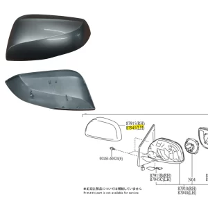 CARCAZA ESPEJO RAV4 2018- IZQUIERDO *GRIS*