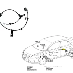 CABLE ABS TRASERO LH COROLLA 2008-2014- IMP
