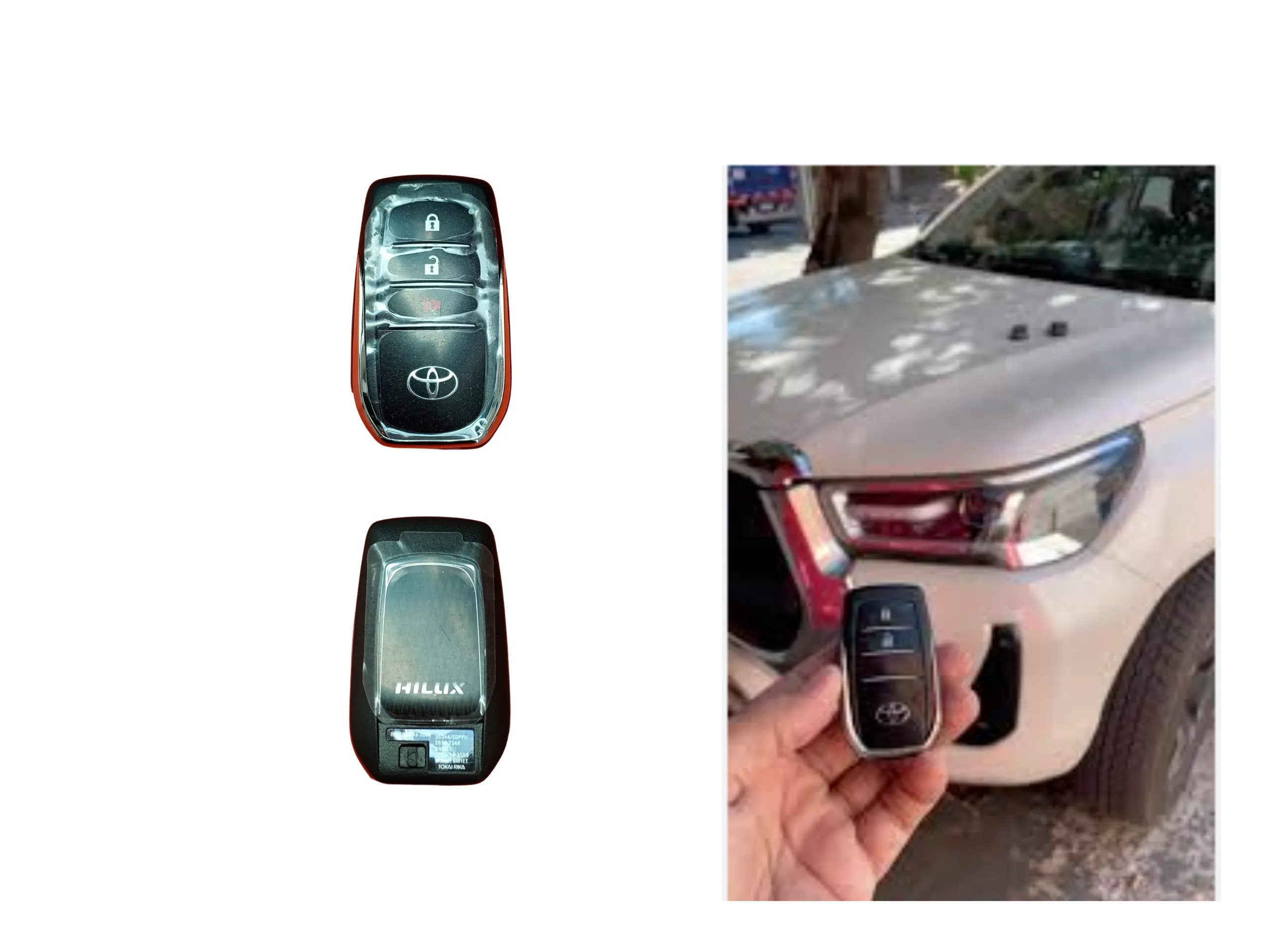 CARCAZA LLAVE COMANDO HILUX 2021- CON COMANDO A DISTANCIA *VER C/CHASIS*