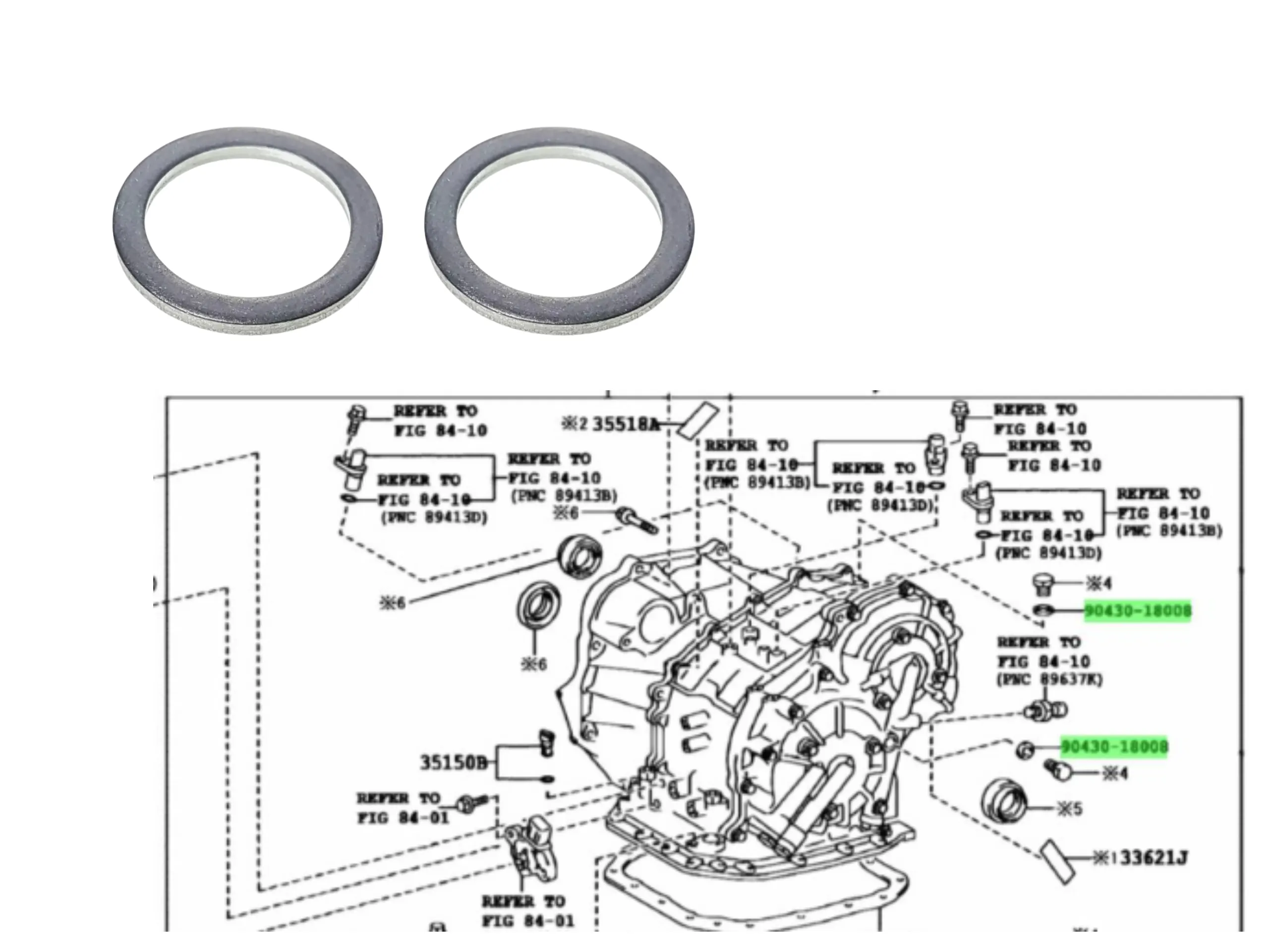 ARANDELA TAPON CAJA VEL-TRANSF HILUX / SW4 / COROLLA / ETIOS / YARIS