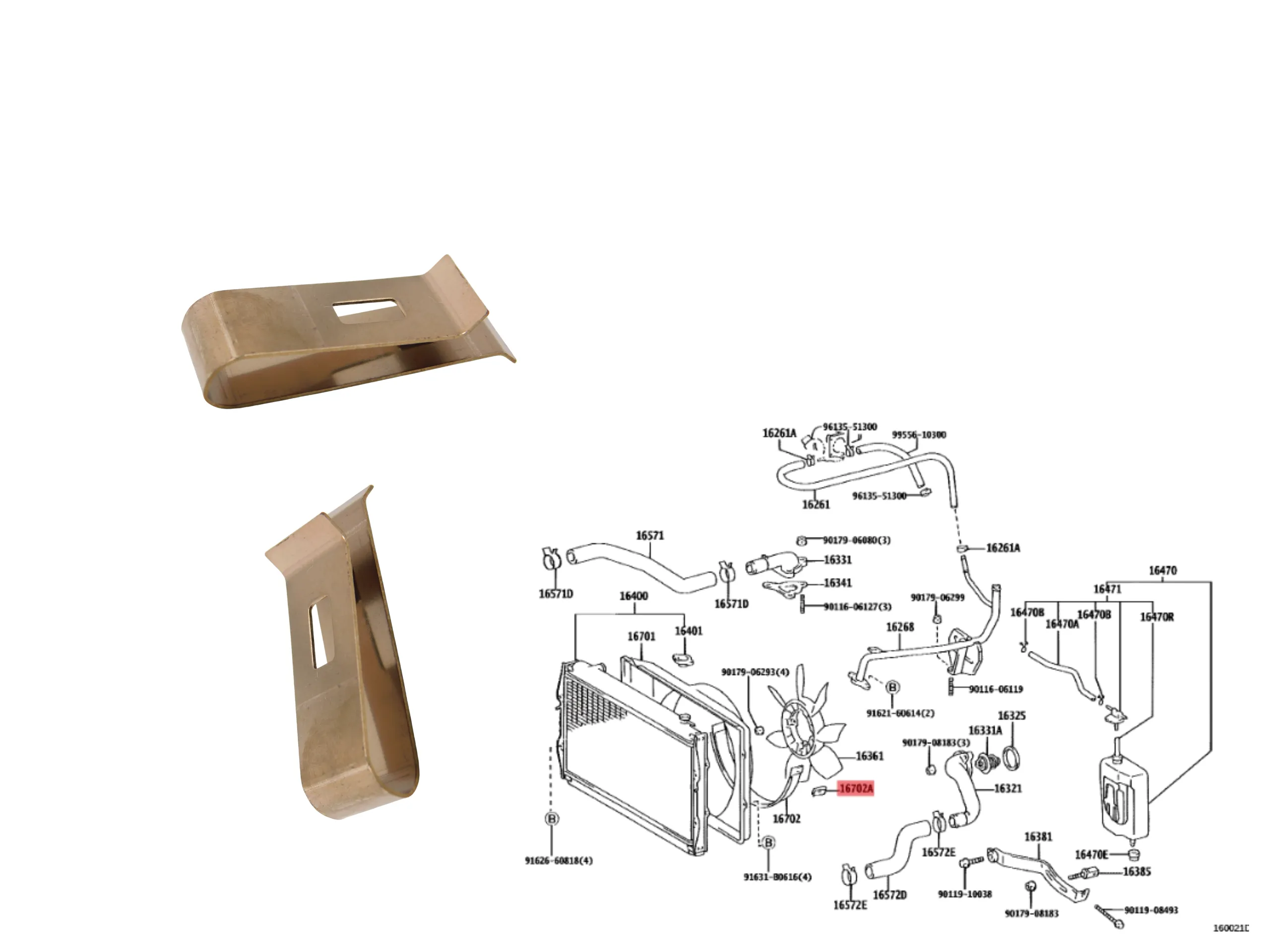 CLIP DEFLECTOR RAD SW4 HILUX